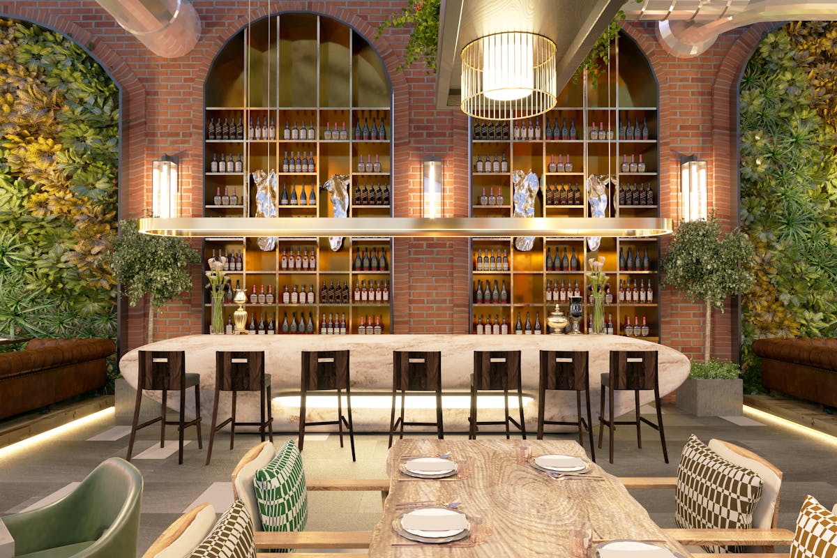 Professional restaurant kitchen and bar using N2O cream chargers for food and cocktails