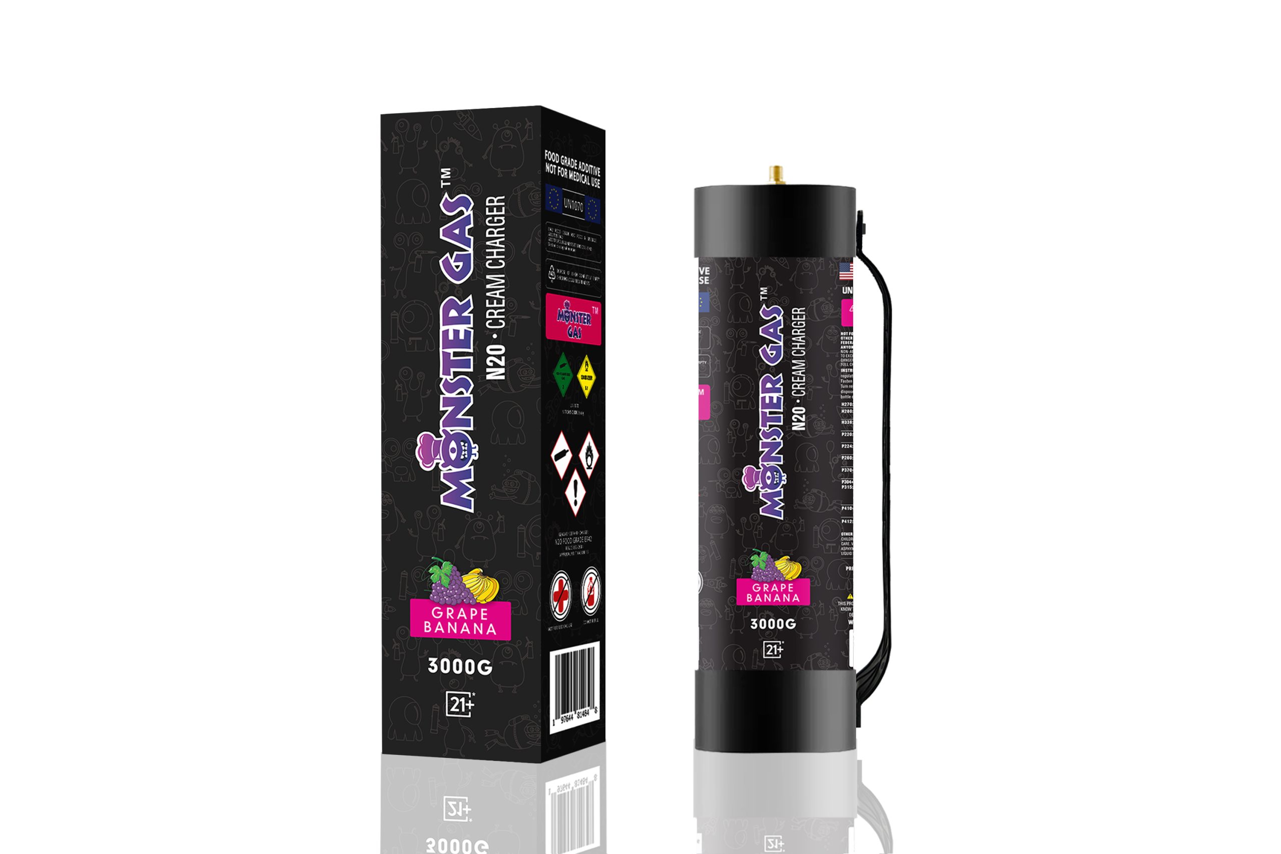Monster Gas 3000G Grape Banana N2O Cream Charger