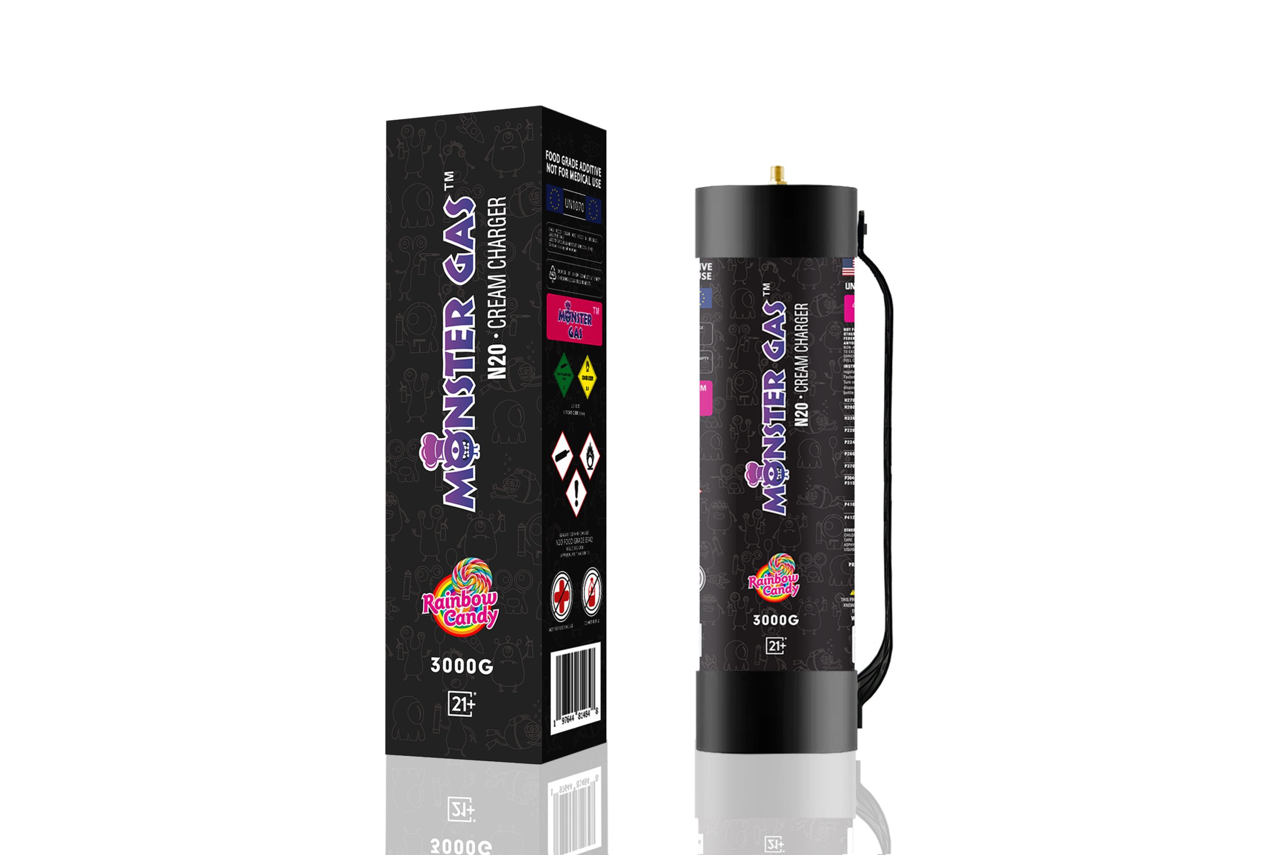 Monster Gas 3000G Rainbow Candy N2O Cream Charger