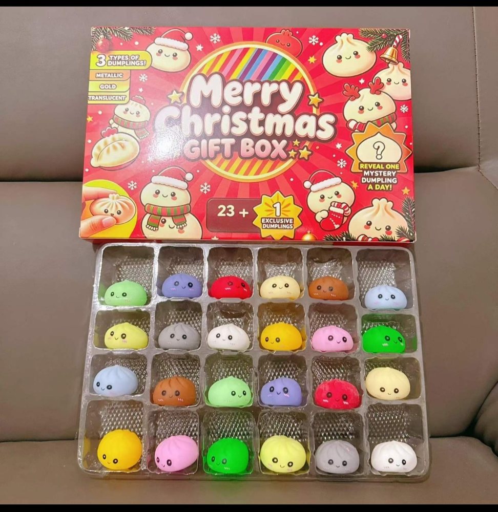 Wholesale Squishy & Fidget Toys | Bulk Squishies, Mochi & Stress Keyboards 15 Wholesale Merry Christmas squishy gift box with 24 dumpling squishies